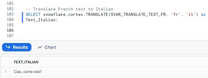 Text into Italian